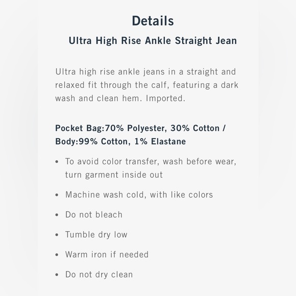 Abercrombie Ultra High Rise Straight Jean - Picture 4 of 4